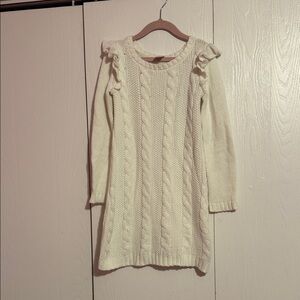 Carter's Cream Cable Knit Sweater Dress
